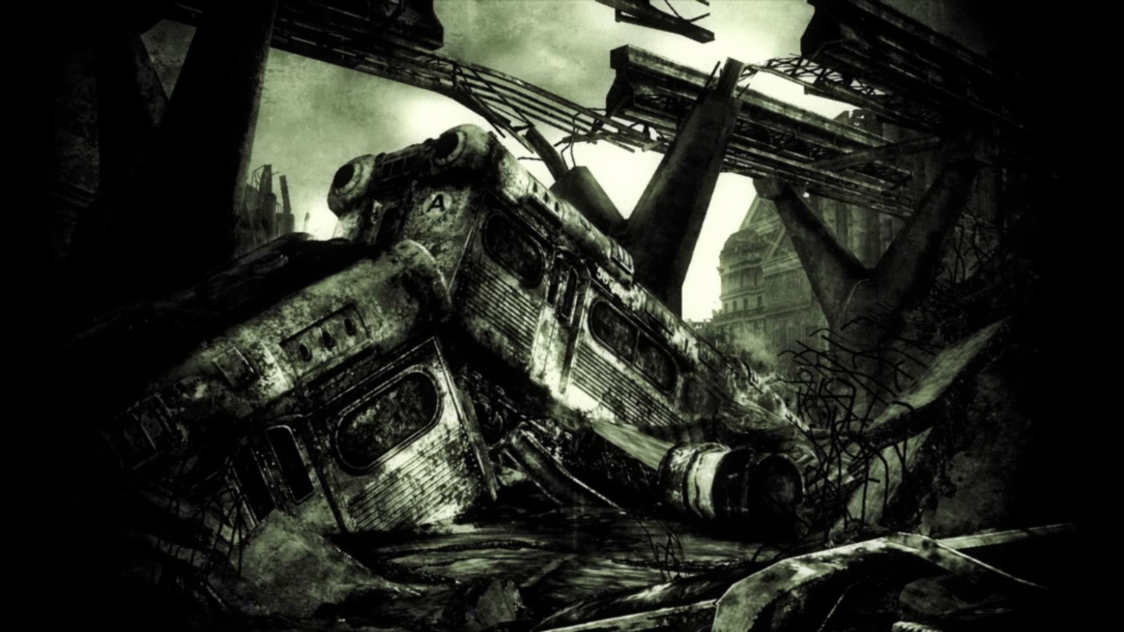 computerspil, monokrom, Falde ud, Nedfald 3, mørke, skærmbillede, computer tapet, sort og hvid, monokrom fotografering, fiktiv karakter