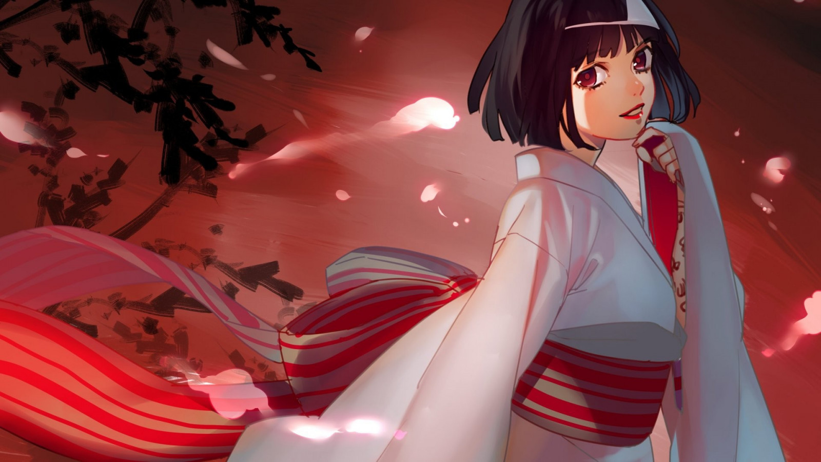 anime, Červené, černé vlasy, Noragami, Nora Noragami, fiktivní postava, mangaka