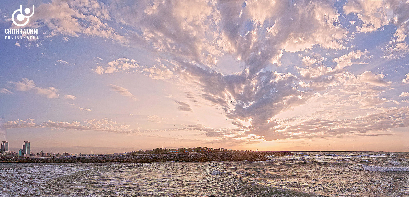 gün batımı, panorama, plaj, Dubai, Dalgalar, Uae, Unni, Kithra, Sharjah, Kithirauni