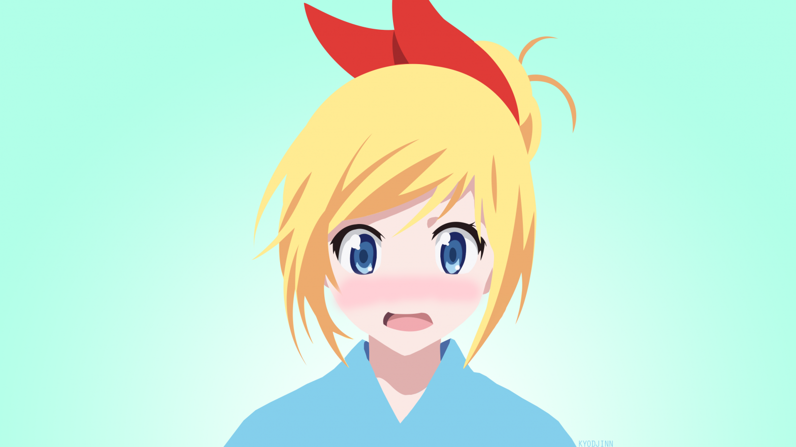Wallpaper Kirisaki Chitoge, blushing, anime girls, anime vectors