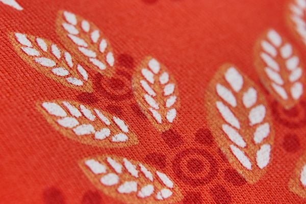 red, macro, pattern, orange, cloth, ART