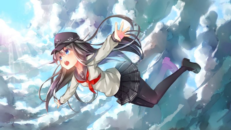 ilustración, Anime, Akatsuki KanColle, captura de pantalla, Papel pintado de la computadora