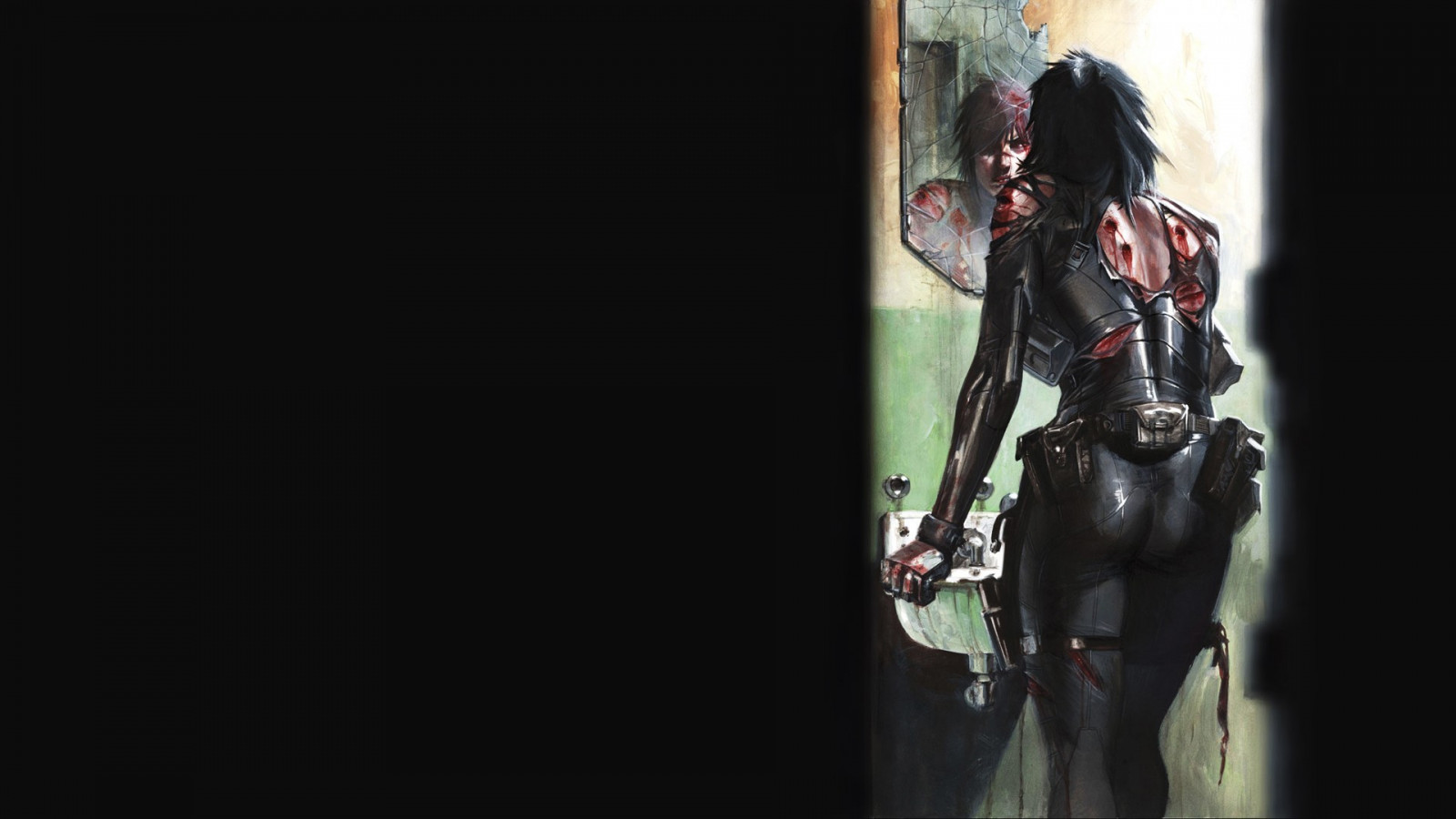 anime, kunstværk, statue, Domino Neena Thurman, X force Sex Violence, mørke, skærmbillede