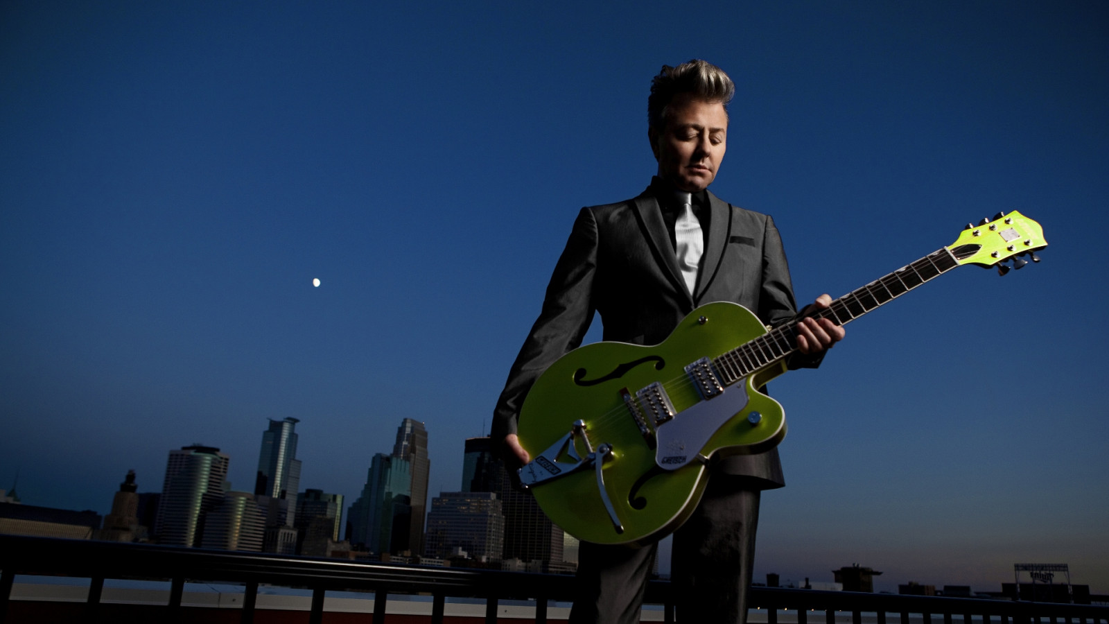 brian setzer, chitarra, taglio di capelli, completo da uomo, Luna