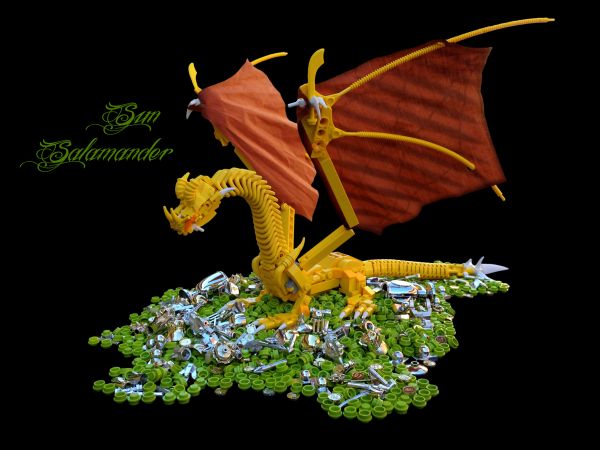 LEGO,Sun,castle,yellow,gold,dragon