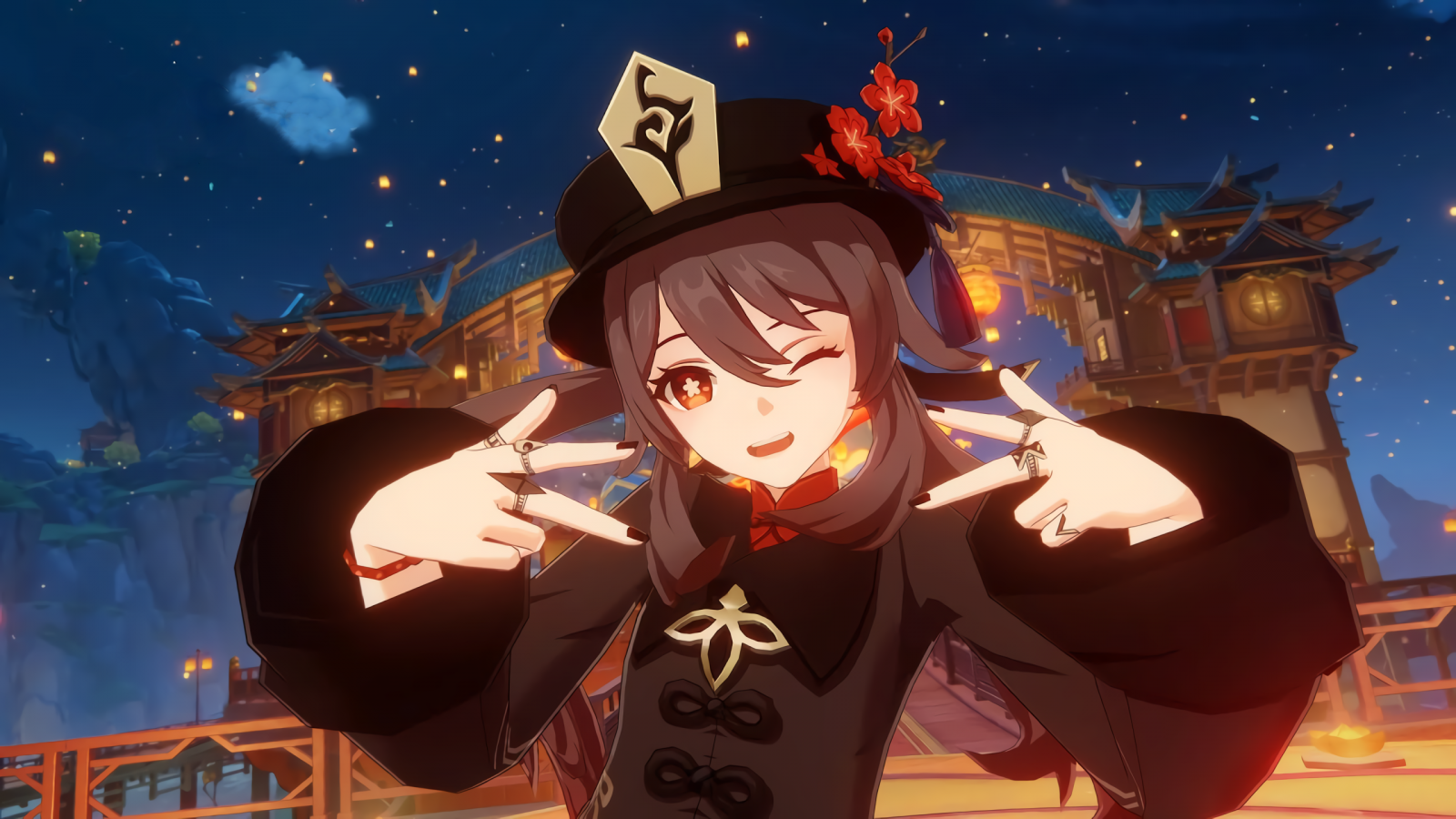Masaüstü : Genshin Impact, Hu Tao Genshin Impact, Anime girls, Fener ...