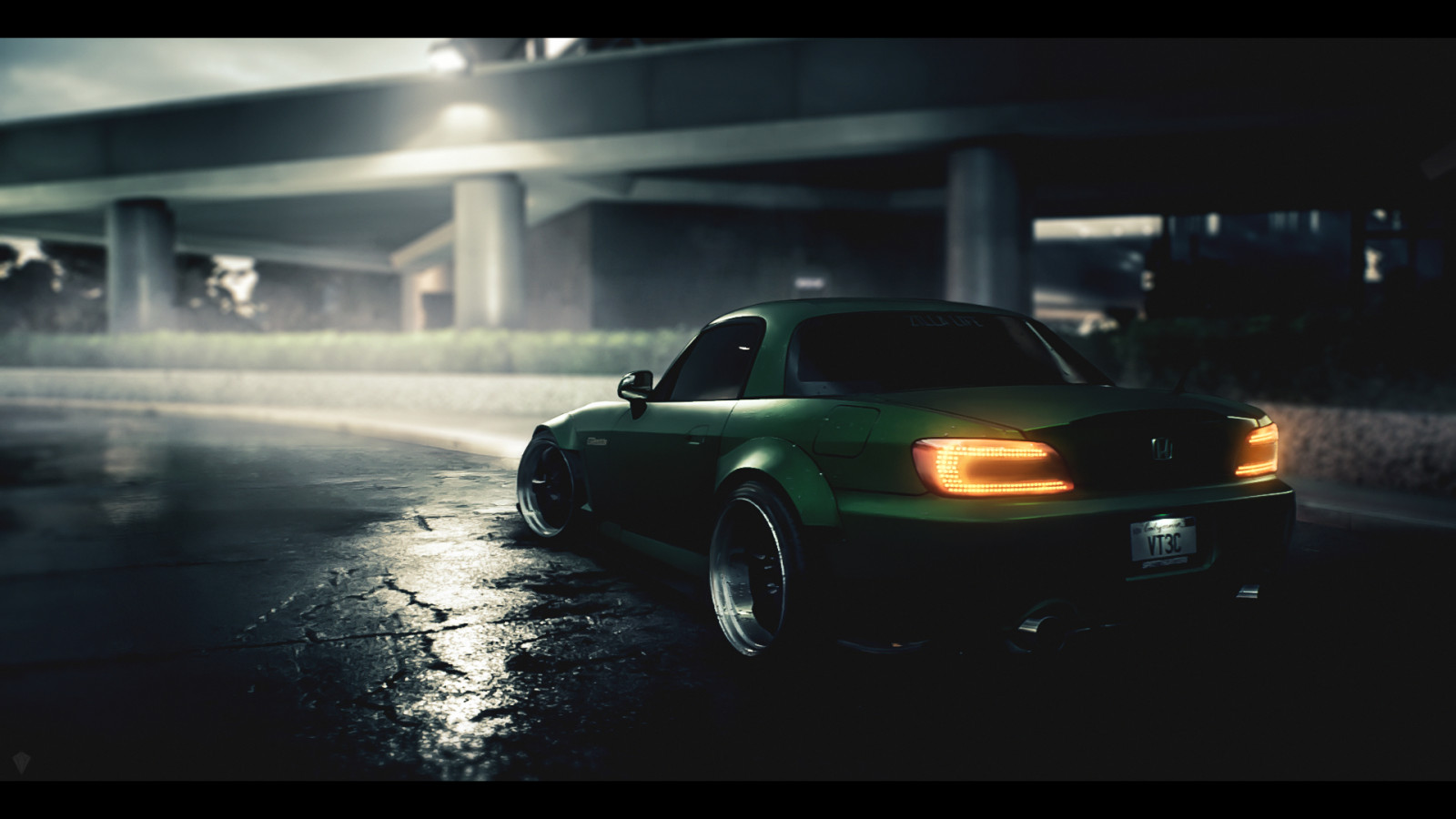 Wallpaper Green Work Honda Dark Tuner Envy Satin Needforspeed 