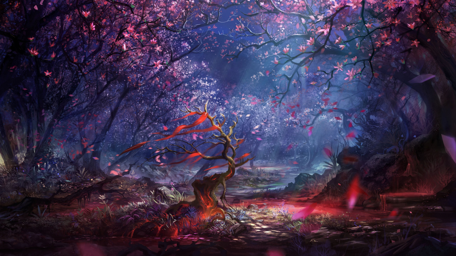 Wallpaper : artwork, fantasy art, digital art, forest, nature 1920x1080 ...
