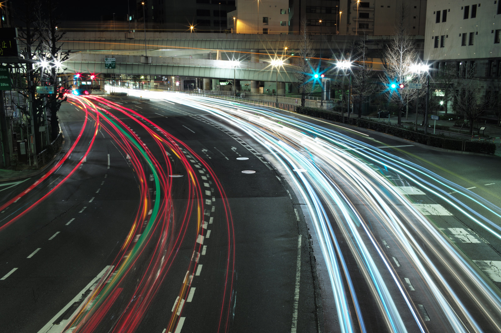 gade, bybilledet, nat, vej, aften, Trafik, hovedvej, Overføring, transportere, Leica, Tokyo, infrastruktur, M, lys, knudepunkt, Summicron, leicam, typ240, summicron1235mm, edobashi, bane, hovedstadsområde, offentlig transport