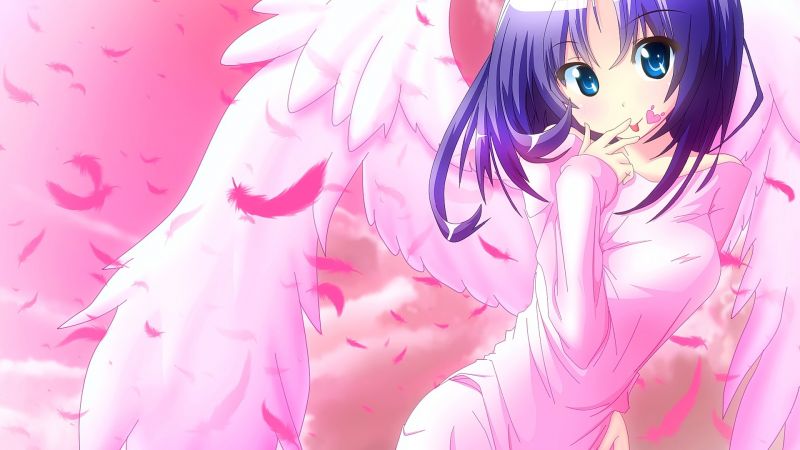 ilustrace, anime, anime dívky, křídla, anděl, Původní znaky ilustrace, anime, anime dívky, křídla, anděl, Původní znaky