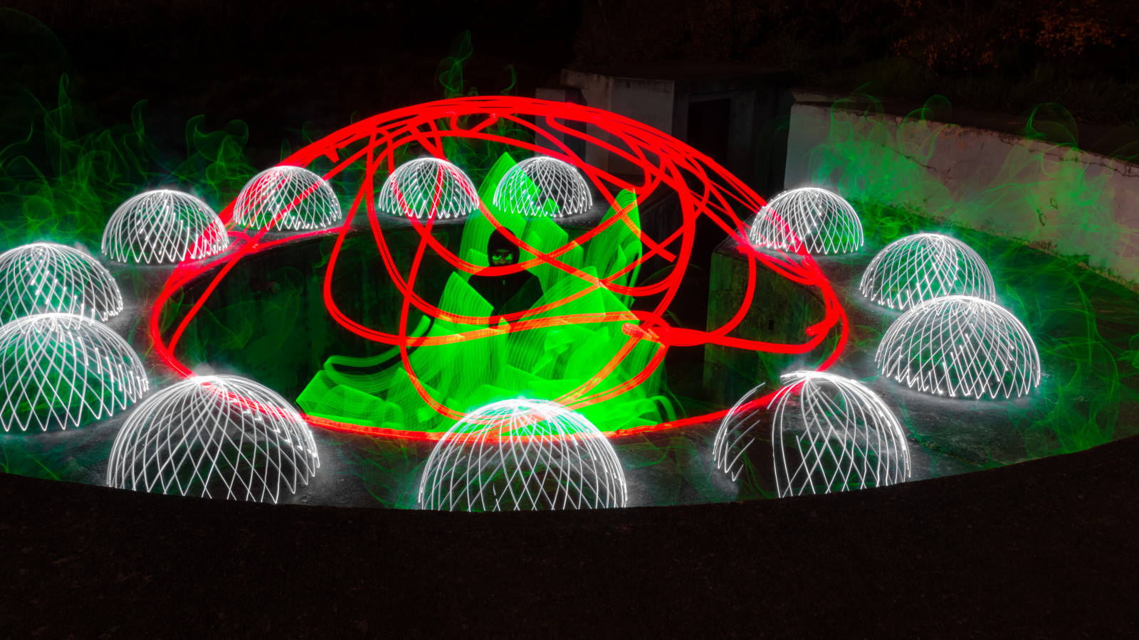 longexposure, světlo, bílý, Kanada, lightpainting, abstraktní, Černá, barva, zelená, UMĚNÍ, barvy, noc, míč, temný, zábava, světla, chladný, nightlights, barvy, před naším letopočtem, nachový, skvělý, vancouverisland, koule, kupole, paintingwithlight, trippy, pruhy, Lightart, lightpaint, singleexposure, Gowlandtodd