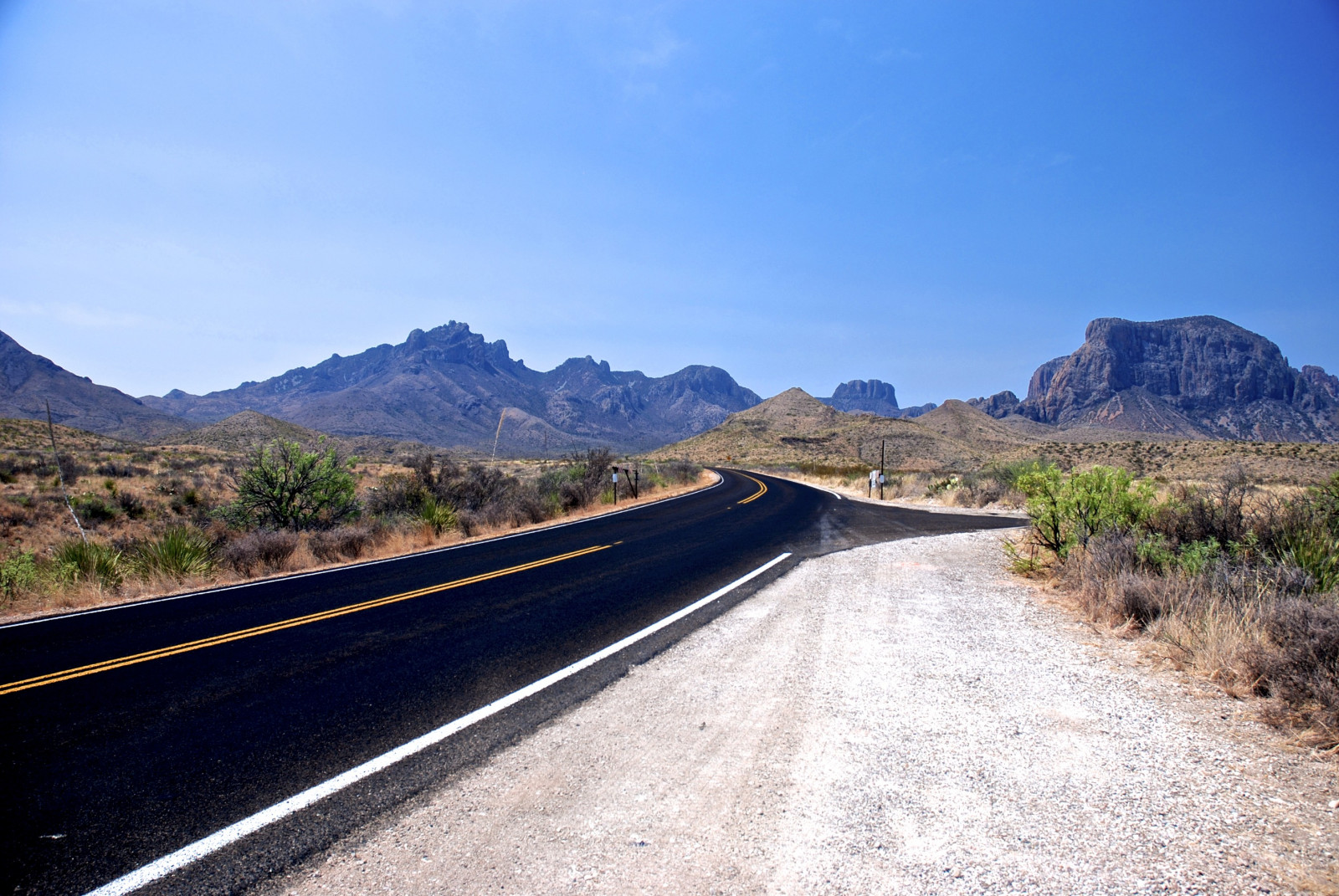 tájkép, hegyek, hegy, út, sivatag, Nemzeti Park, völgy, hegyszoros, országút, infrastruktúra, Texas, hegy, rezervoár, hegyvidéki elemét észlelheti, hegység, kirándulás