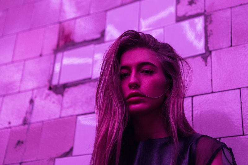 tvář, ženy, model, portrét, blondýnka, Černá tvář, ženy, model, portrét, blondýnka, Černá