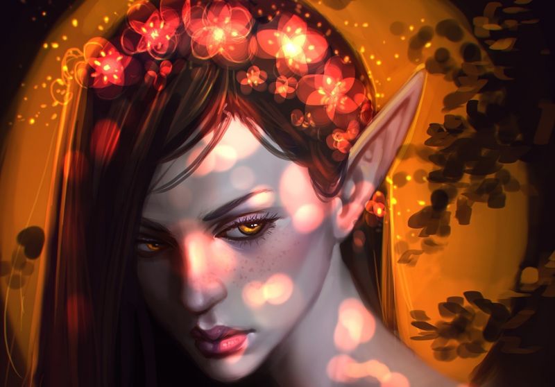 fantasy art, anime, red, artwork, light, color fantasy art, anime, red, artwork, light, color