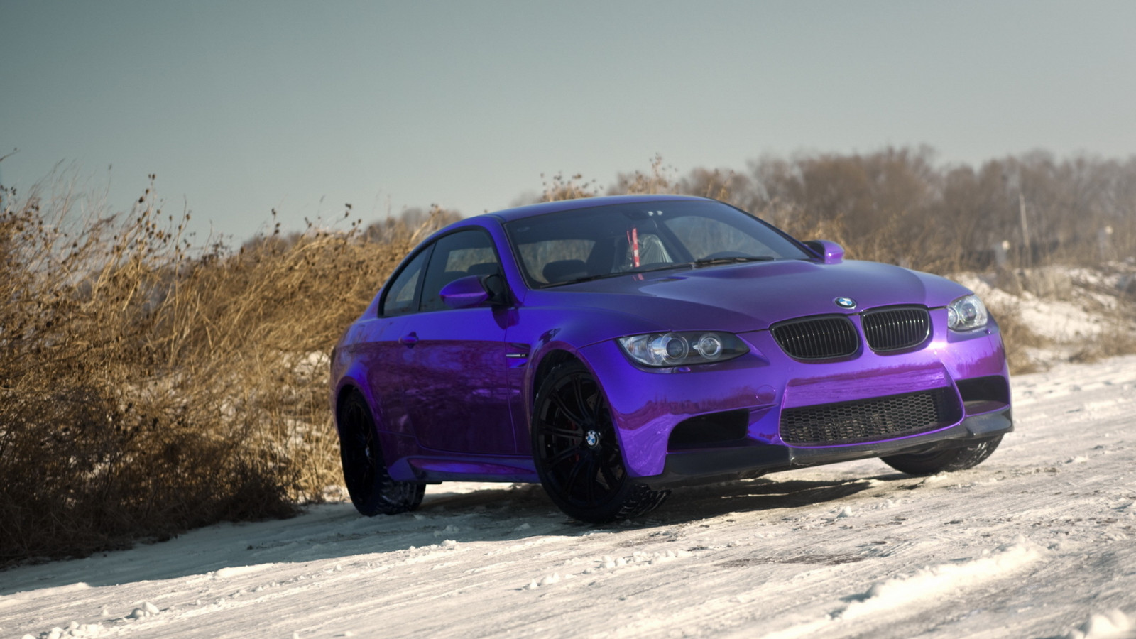 Wallpaper purple, sports car, BMW M3, tuning, coupe, chrome, Sedan