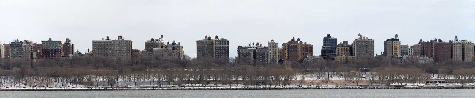 5760x1200 px, Manhattan, Nouveau, neige, hiver, York