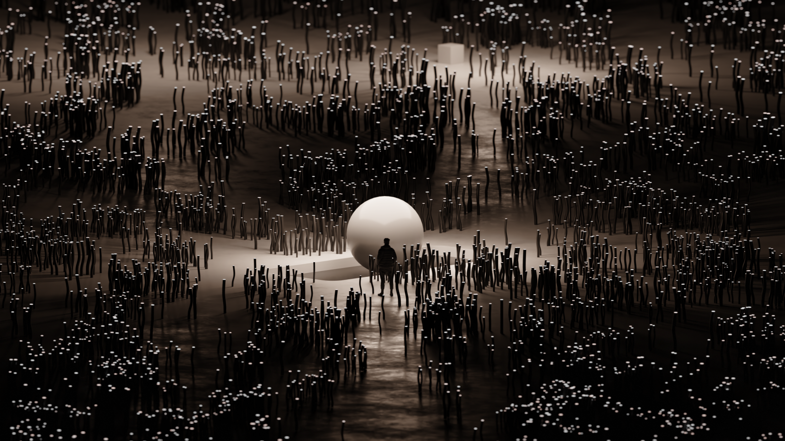 mørk, digital, futuristisk