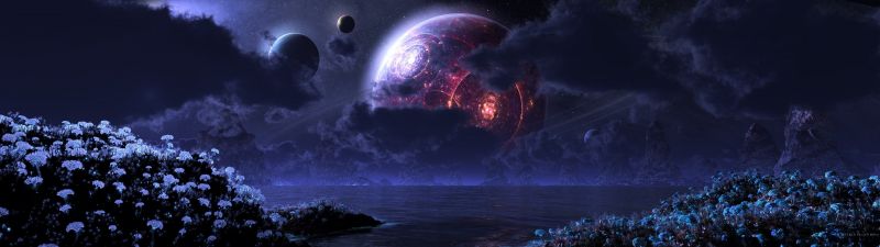 digital art, night, midnight, science fiction, moonlight, universe digital art, night, midnight, science fiction, moonlight, universe