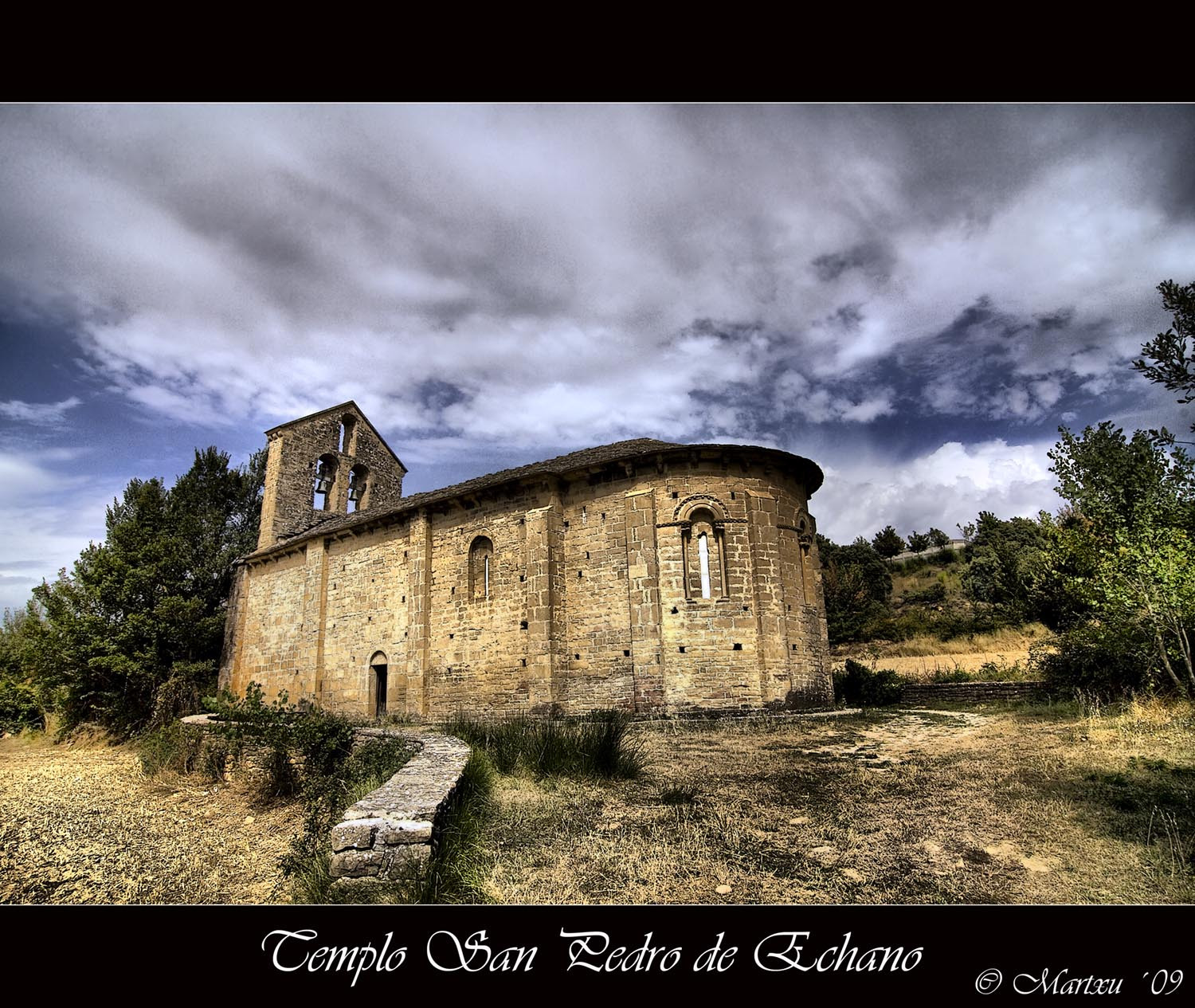 chrám, krajina, architektura, budova, tráva, nebe, kameny, pole, mraky, Dům, vesnice, hrad, dějiny, Kánon, Španělsko, zřícenina, UMĚNÍ, barva, mrak, strom, cielo, paisaje, eos, arte, platinumpeaceaward, flickrestrellas, photographyrocks, aplusphoto, fasáda, arquitectura, superaplus, espana, venkov, historické místo, meteorologický jev, opevnění, navarra, Templo, středověká architektura, Valdorba, Echano, Martxu, Carlosabrego, stock photography