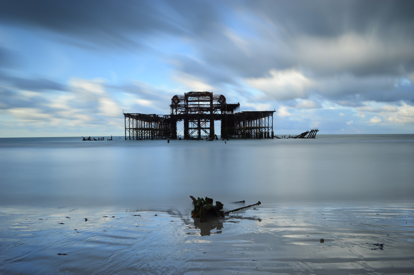 moře, voda, pobřeží, písek, odraz, nebe, kameny, pláž, svítání, uklidnit, pobřeží, horizont, Nikon, molo, Brighton, longexposure, mrak, oceán, vlna, D3200, závětří, bigstopper, tělo z vody, meteorologický jev, Hove, westpier, jamiepryer, coastal and oceanic landforms