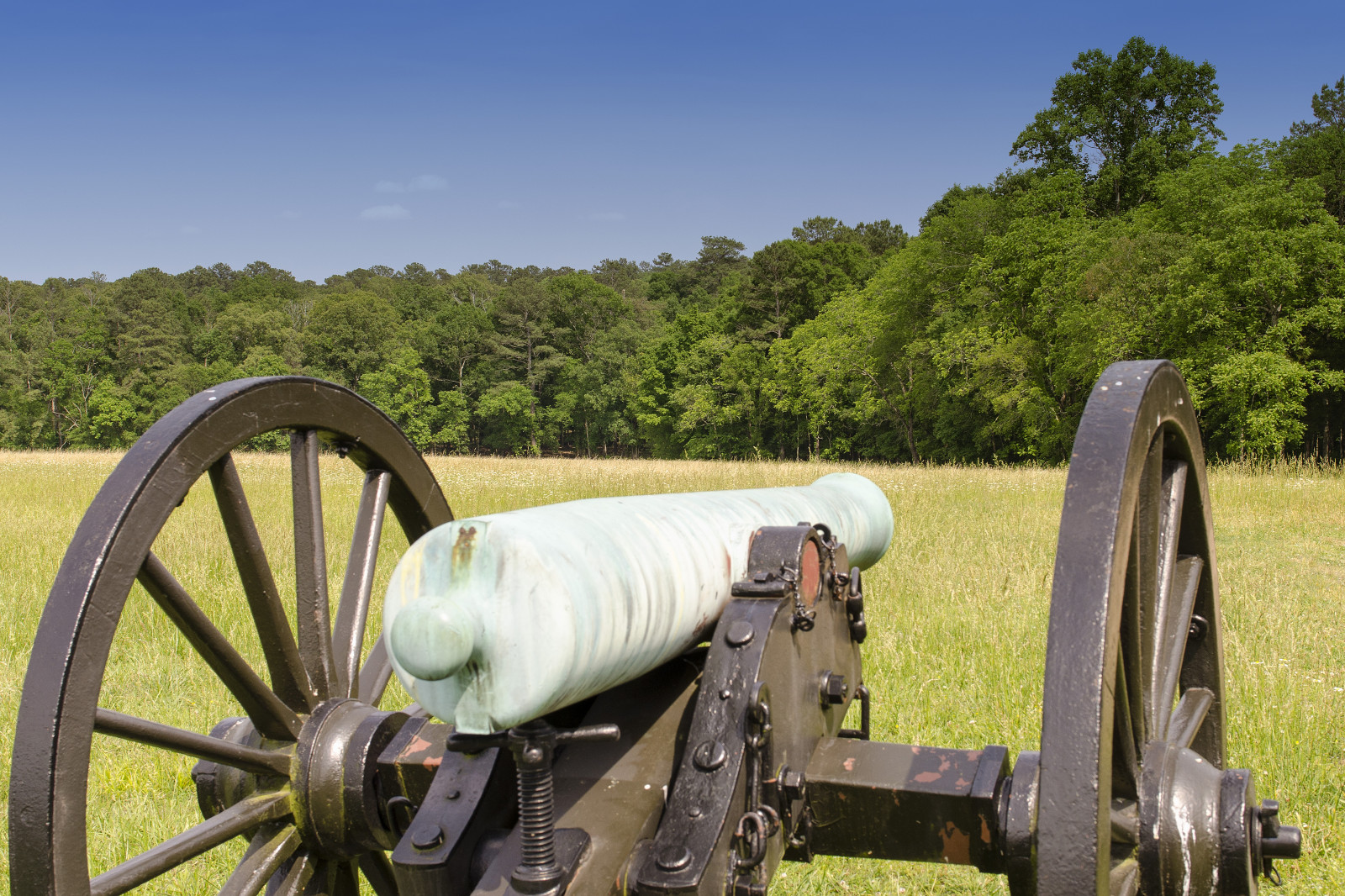 park, Spojené státy americké, dějiny, pole, les, Georgia, nás, les, pamětní, válka, jižní, historický, jižní, civilní, národní, dělo, pole, Bojiště, Chickamauga, Snudgrass