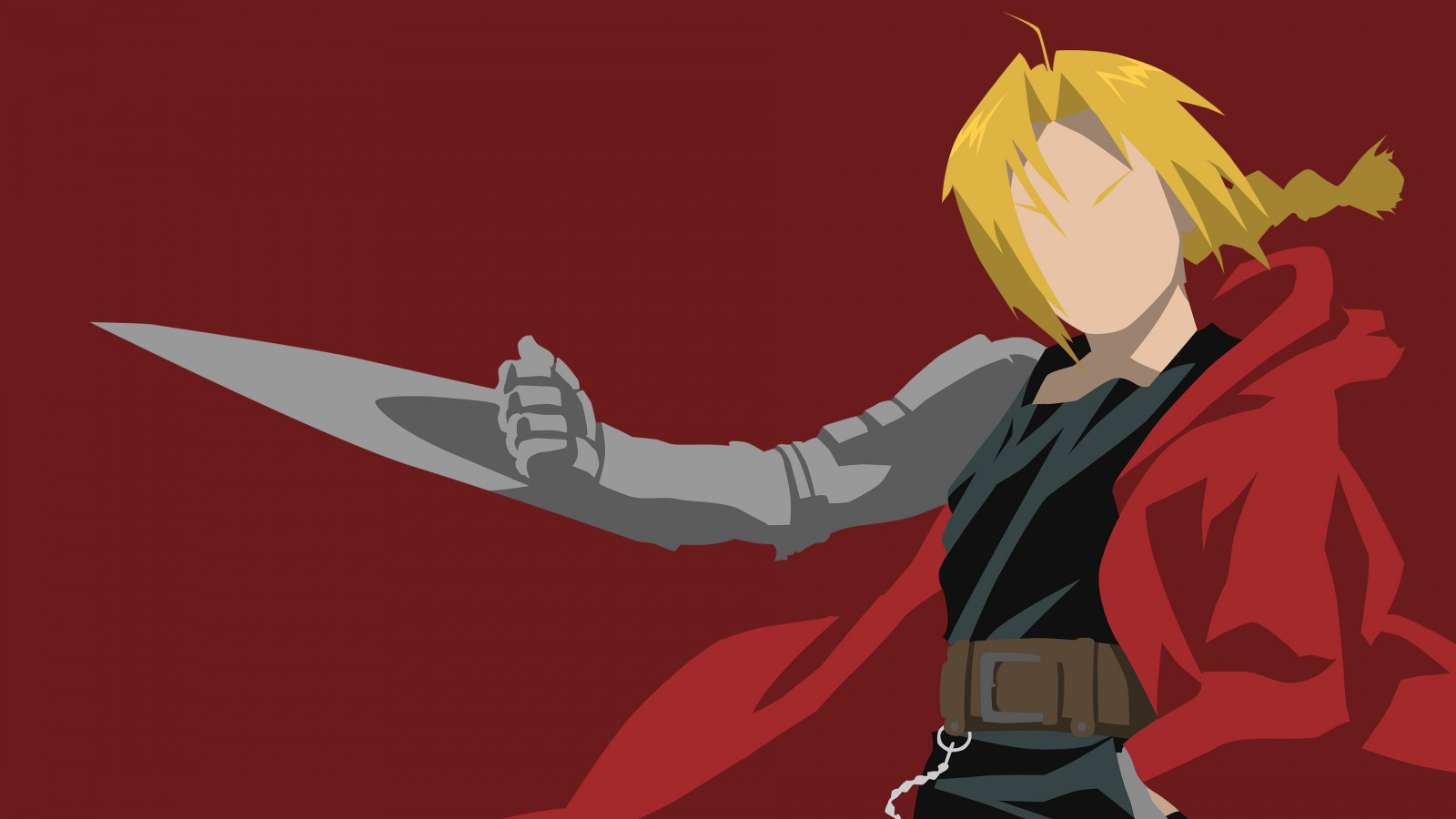 illustration, anime, minimalisme, tegneserie, Elric Edward, Full Metal Alchemist, Full Metal Alchemist Brotherhood