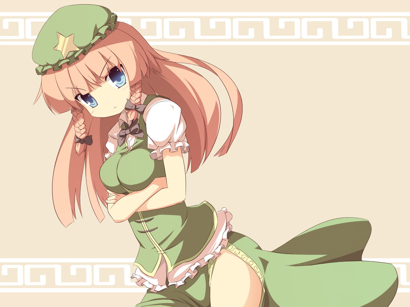 illustration, anime, vrede, tegneserie, mund, Hong Meiling, pige, positur, mangaka, machily