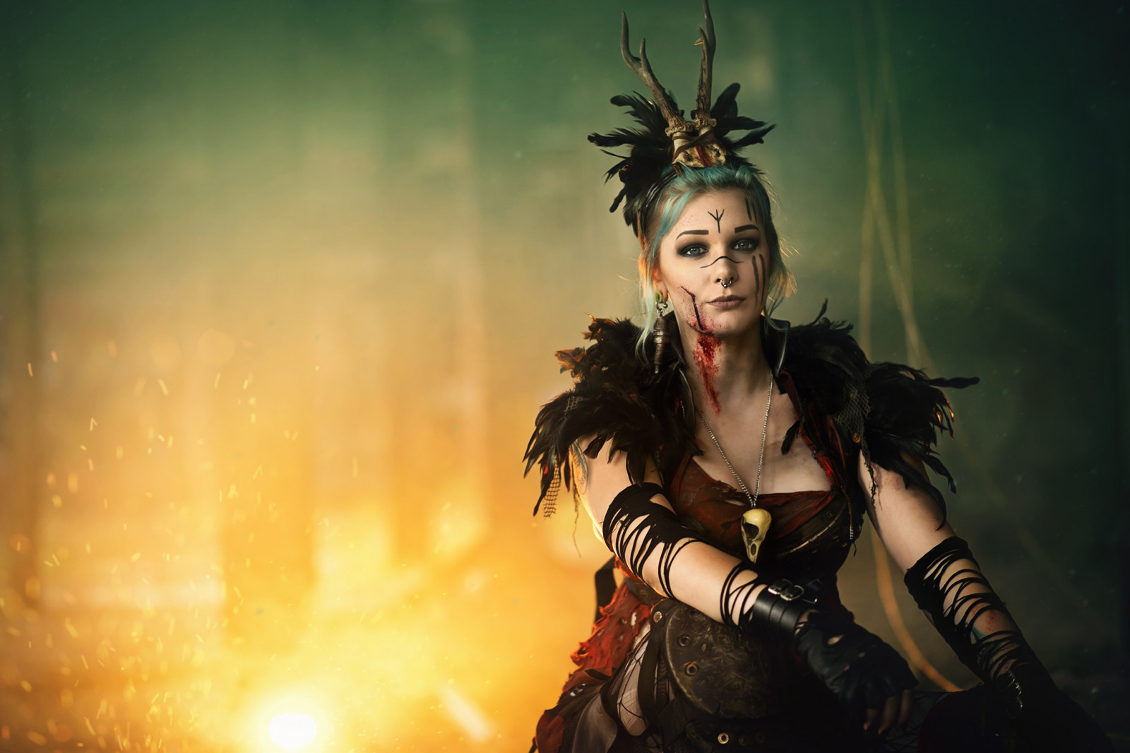 fantasy dívky, Kieran Kerrigan, ženy, 500px, kroužky v nose