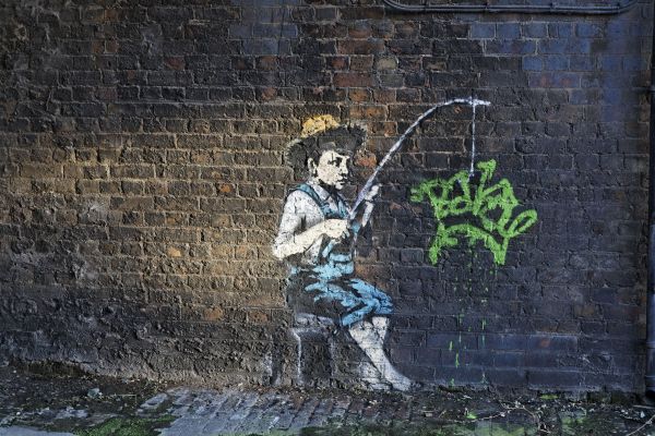 wall, graffiti, street art, Banksy, ART, urban area