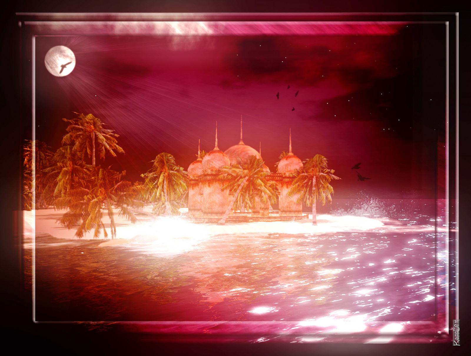 liv, Måne, vand, tempel, Dubai, lilla, konkurrence, SL, andet liv, anden, måneskin, drømmende, Marjorie, windlight, Kappler, marjoriekappler, dubaithroughyoureyes