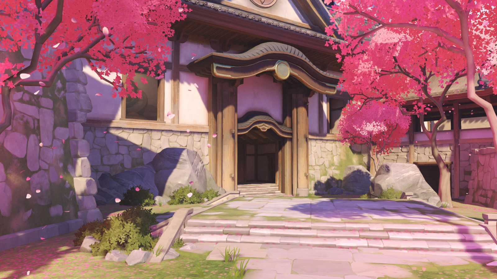 Overwatch, Hanamura Overwatch, Hinterhof, Immobilien, Blume, Villa, Floristik