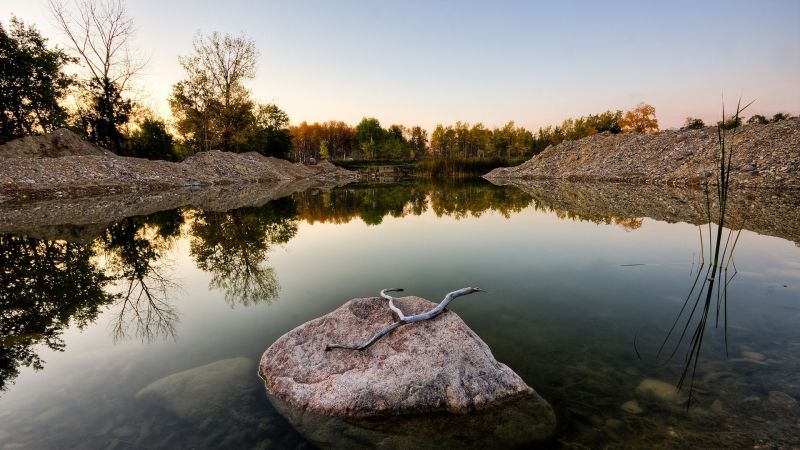 stromy, krajina, jezero, voda, Skála, Příroda stromy, krajina, jezero, voda, Skála, Příroda