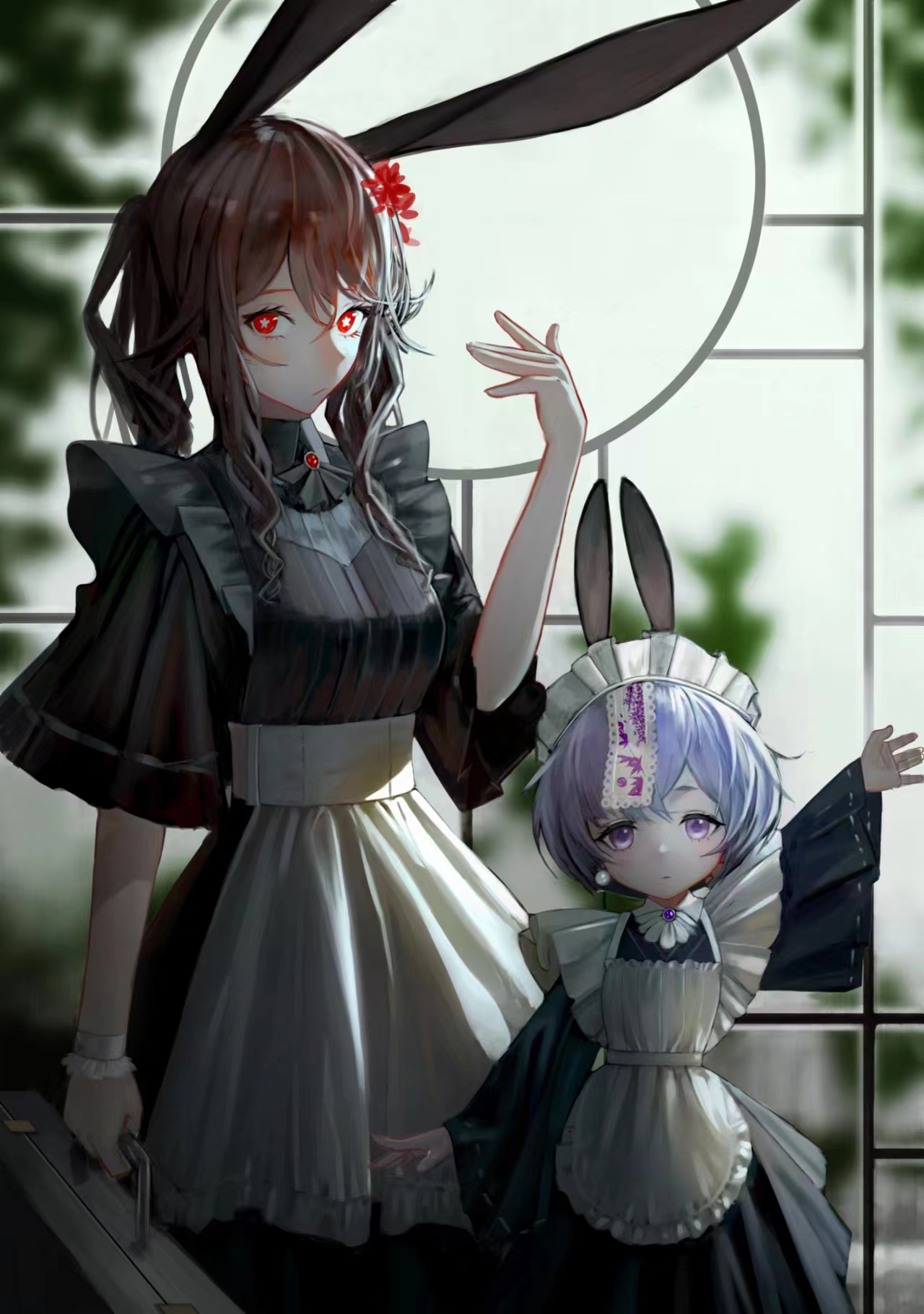 anime dívky, ilustrace, Hu Tao Genshin Impact, Qiqi Genshin Impact