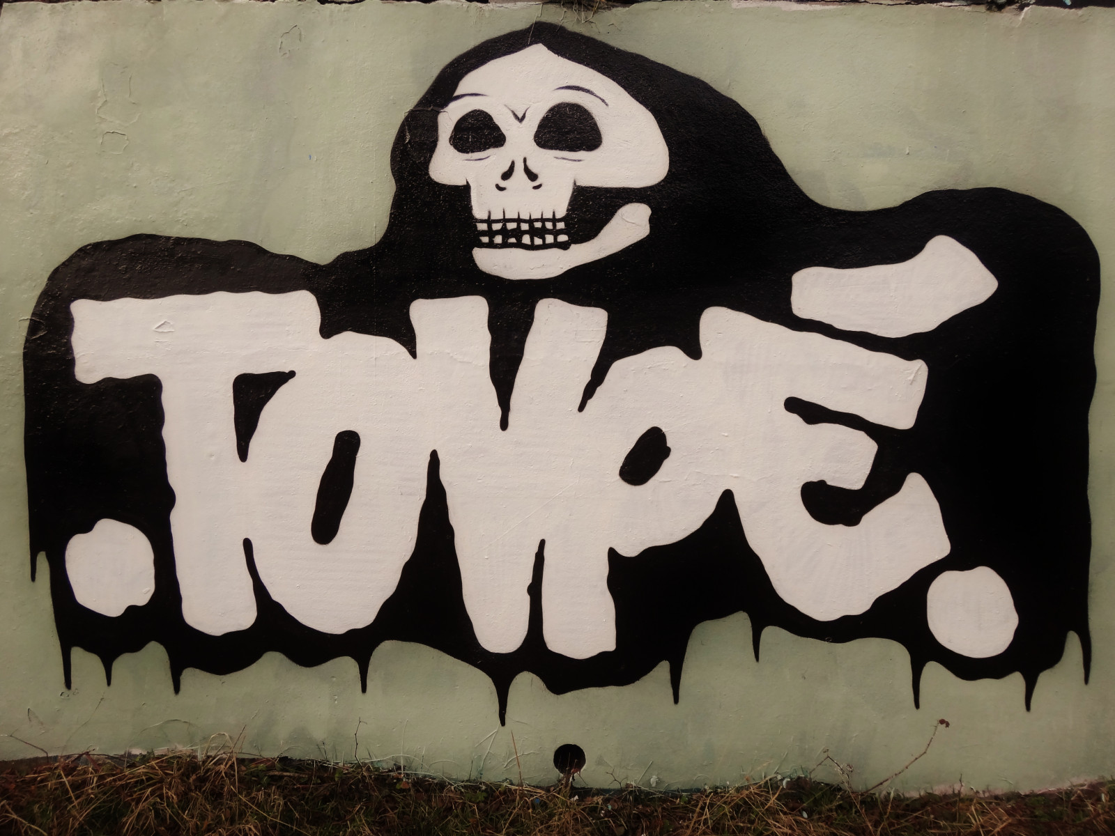 UMĚNÍ, stěna, pouliční umění, grafiti, lebka, font