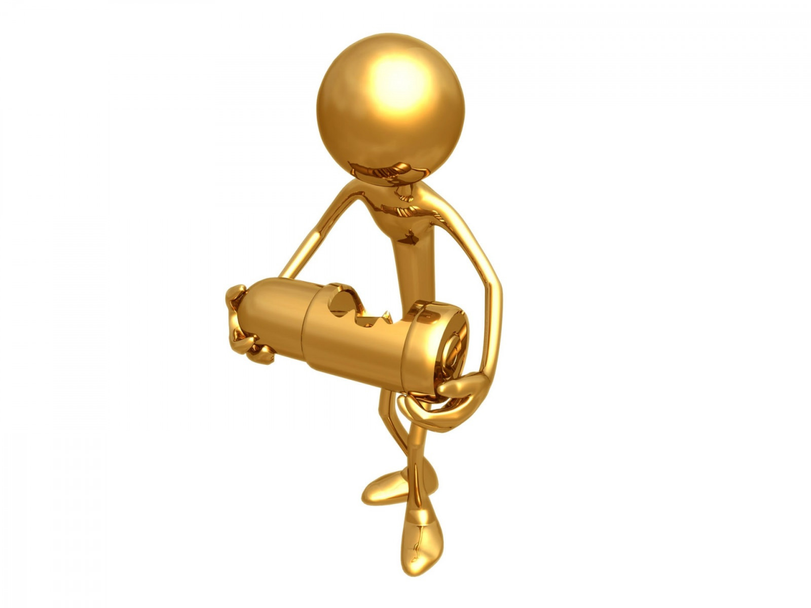 bianca, 3D, semplice, metallo, oro, ottone, prodotto, strumento d'ottone