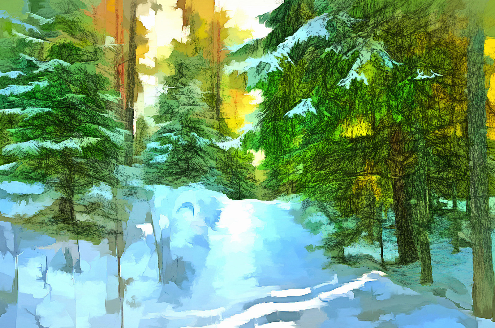 digitale, kalevvask, postelaborato, incavo, Photoshop, manipolazione fotografica, Digiart, photoart, pittorica, artistico, creativo, Estonia, foresta, inverno, topazimpression, ownphotoandcreation, myownphoto