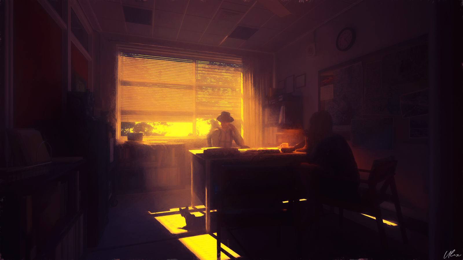 Wallpaper 3D, CGI, digital art, Blender, Shader, oil painting