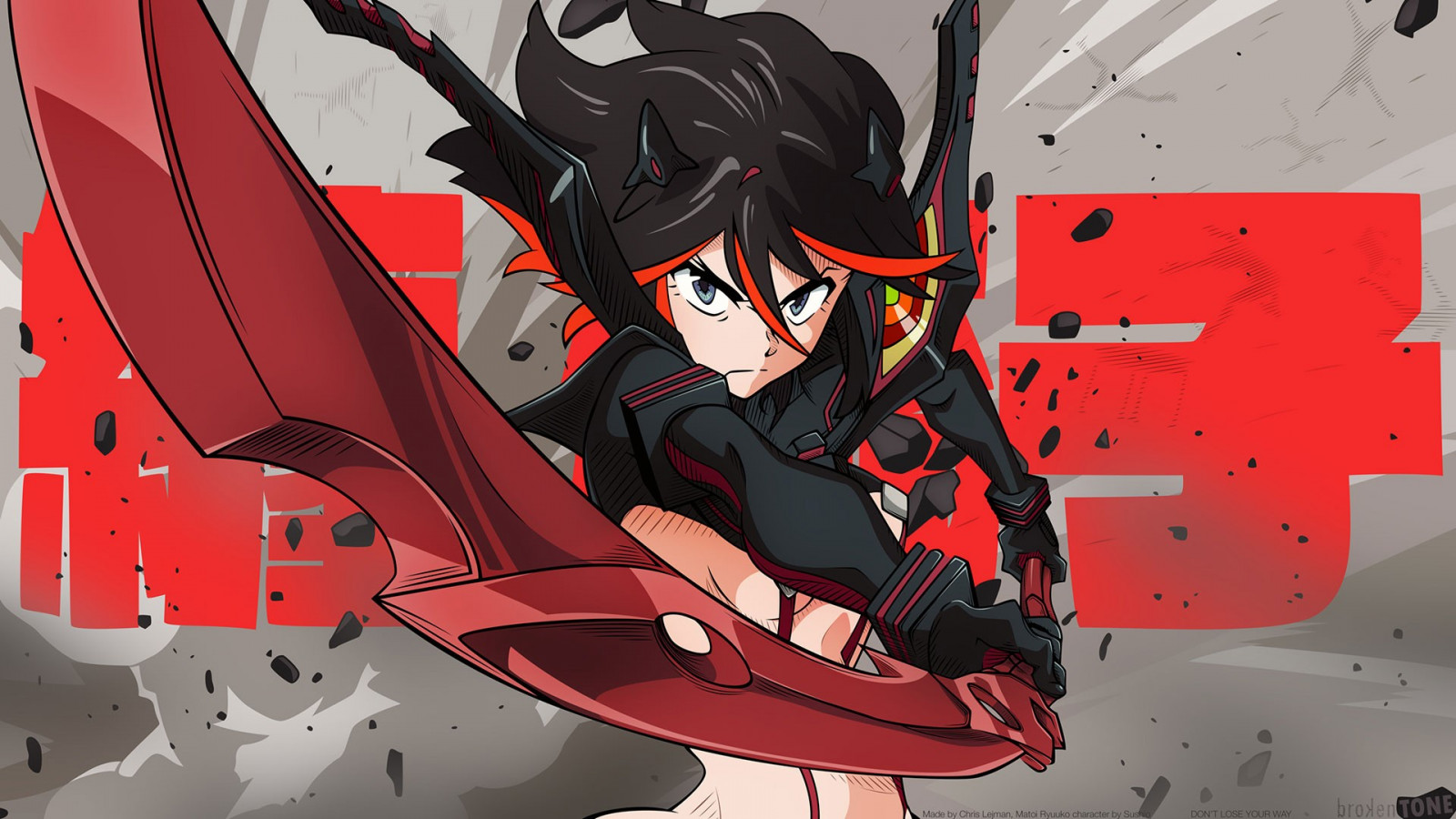 ilustrace, anime, kreslená pohádka, Kill la Kill, komiks, Matoi Ryuuko, mecha, mangaka, komiks