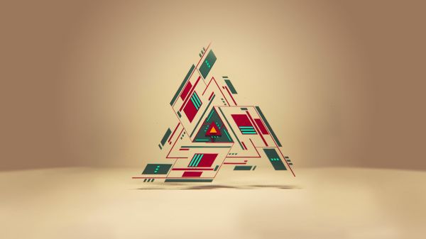 插图,数字艺术,艺术品,简单的背景,抽象,三角形