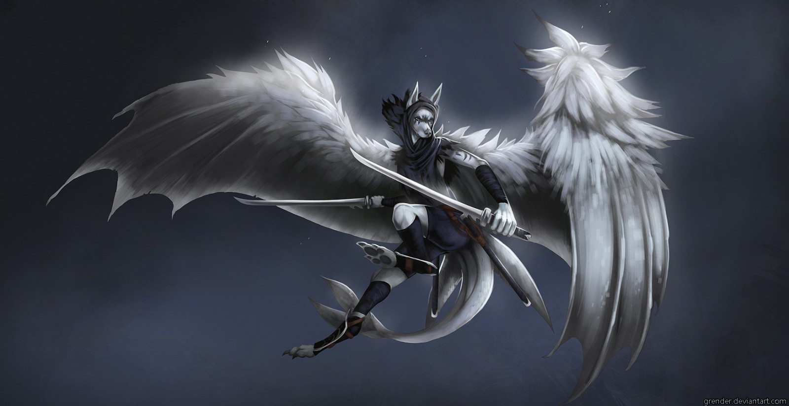 ขนยาว, Anthro, ความมืด, ปีก, ภาพหน้าจอ, วอลล์เปเปอร์คอมพิวเตอร์, ตัวละคร