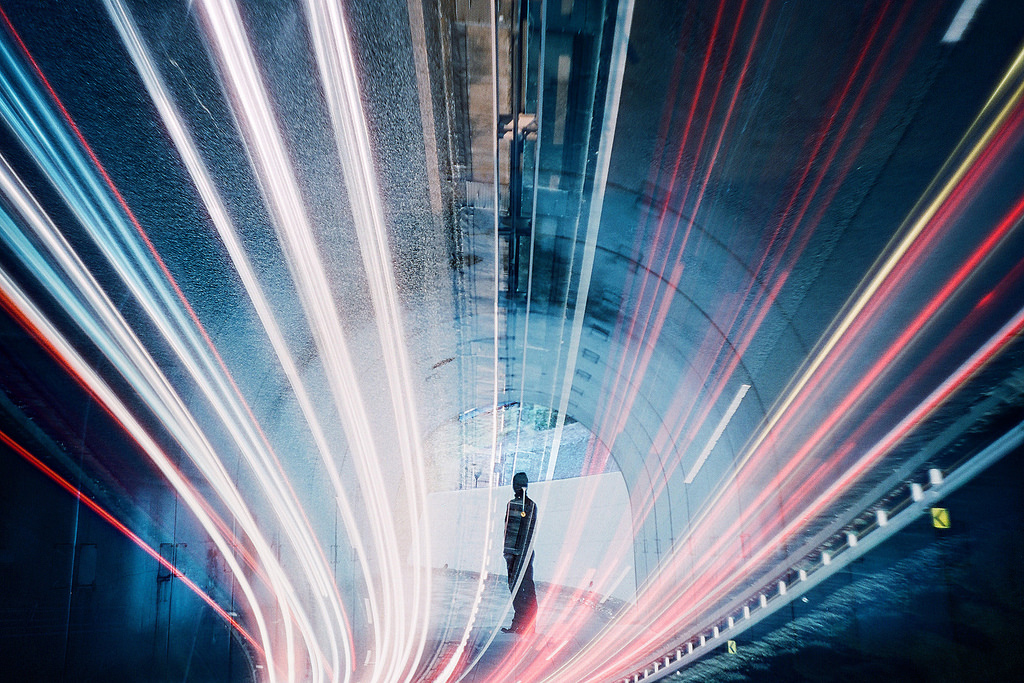 longexposure, auto, silhouette, notte, stella, lomo, lca, Lomography, autostrada, doubleexposure, tunnel, raddoppiare, lomolca, multipleexposure, doppio, multiexposure