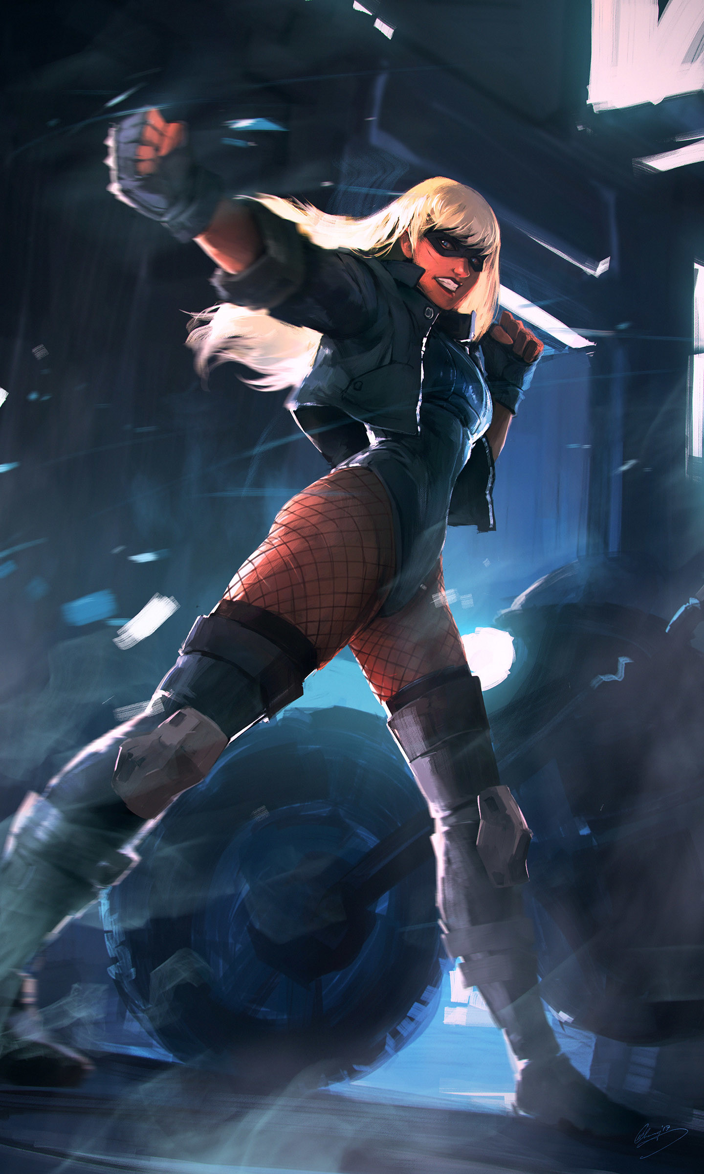 fantasy umění, bojovník, Black Canary