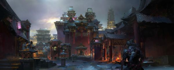 painting, digital art, artwork, concept art, screenshot, Digital 2D