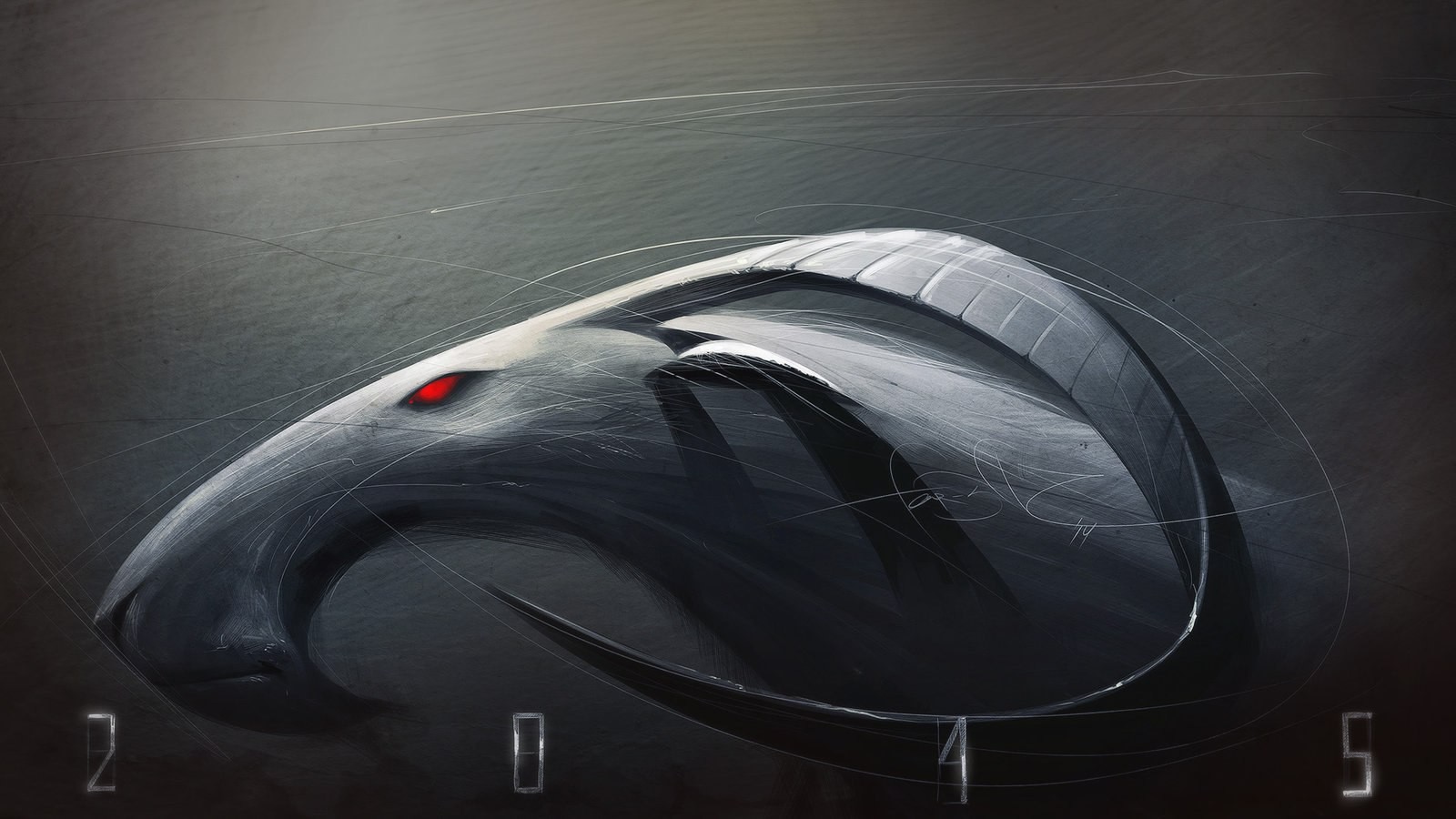 Wallpaper water, reflection, artwork, numbers, 1600x900 px, computer