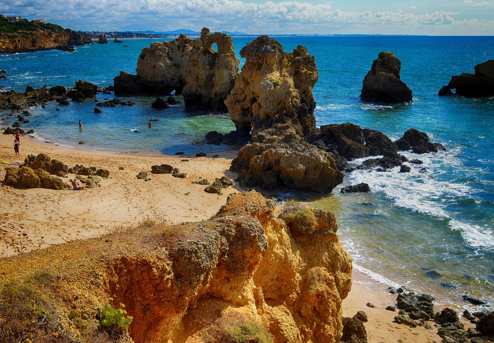 Wallpaper : ocean, sea, cliff, Portugal, coast, seaside, colorful ...
