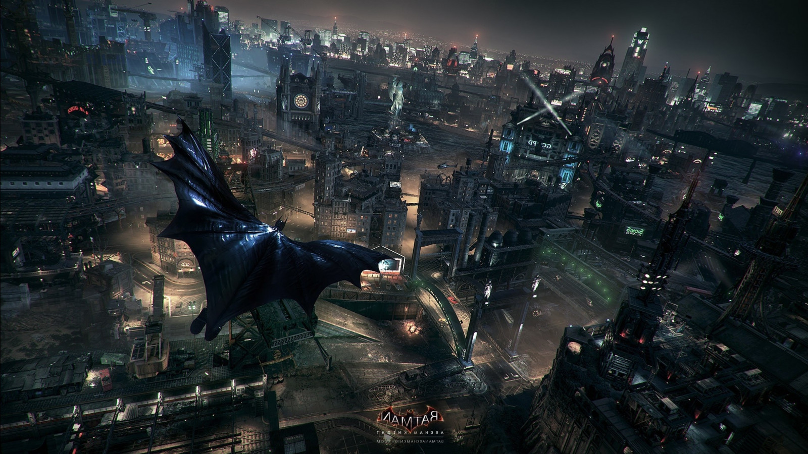 Wallpaper : video games, cityscape, night, Batman Arkham Knight ...