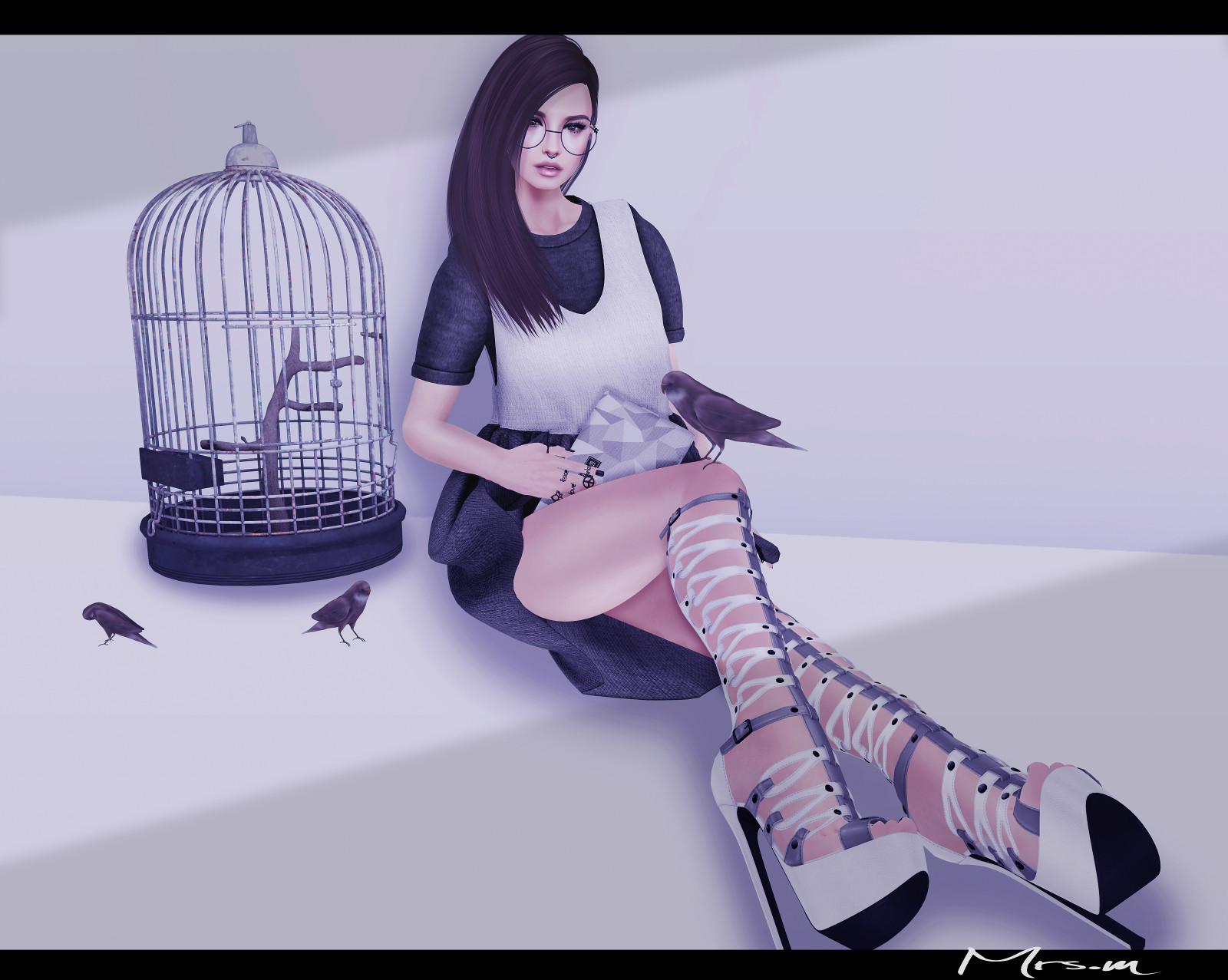 sedící, nachový, fialový, černé vlasy, móda, avatar, život, Infiniti, kloub, dívka, krása, noha, SL, druhý život, blog, pletivo, avi, druhý, gacha, náladový, střevíc, meshhead, paže, propletené, shinyshabby, kawaiiproject, říše, blogování, rameno, bloggerů, produkt, 2ndlife, Dami, Žalovat, pewpew, suecream, tdsf