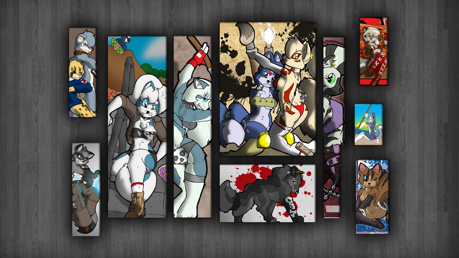 จิตรกรรม, ภาพประกอบ, หน้าต่าง, จับแพะชนแกะ, กระจก, ขนยาว, Anthro, กระจกสี, ศิลปะ, วัสดุ, ศิลปะสมัยใหม่, photomontage