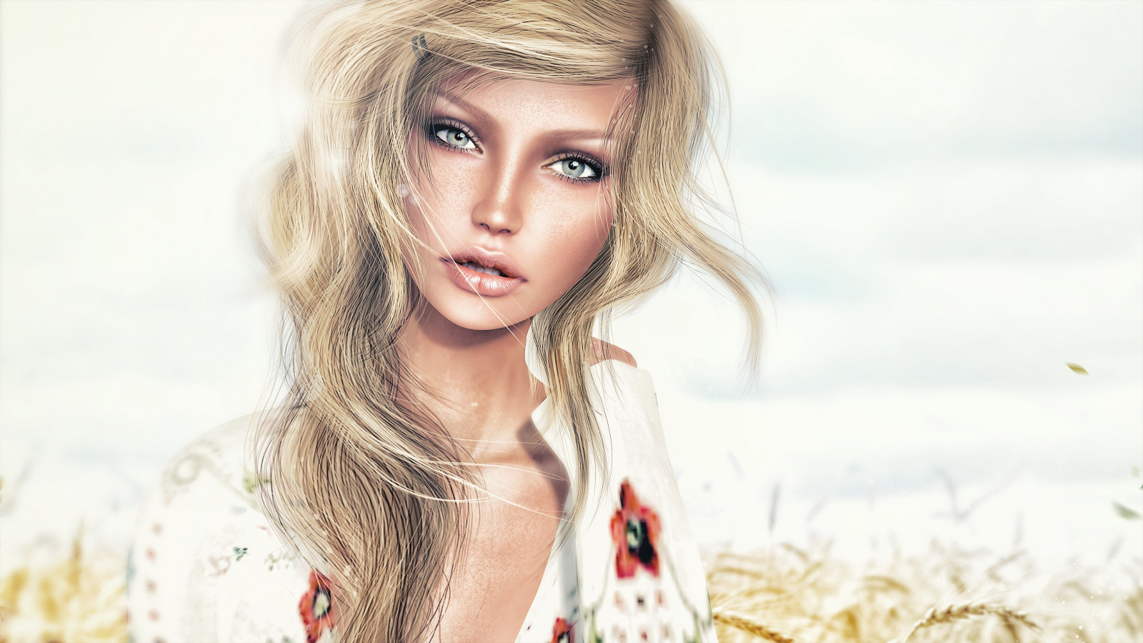 tvář, ženy, model, portrét, blondýnka, dlouhé vlasy, poskytnout, fotografování, CGI, šaty, móda, vlasy, jaro, Osoba, kůže, supermodelka, dívka, krása, oko, žena, blond, účes, portrétní fotografie, focení, hnědé vlasy