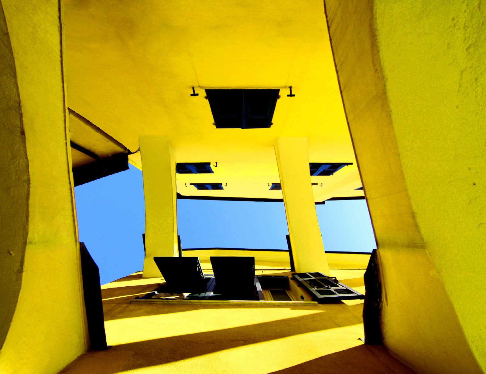 nebe, stěna, Dům, zelená, žlutý, modrý, oblouk, Vzhled interiéru, 2012, světlo, barva, Okna, cielo, tvar, Imperia, Finestre, giallo, archi, gelb, portomaurizio